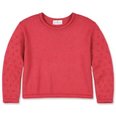 Florence Eiseman Sweater With Textured Sleeves In Red