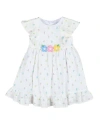 Florence Eiseman Textured Lawn Floral Printed Dress With Flowers In White/multicolor