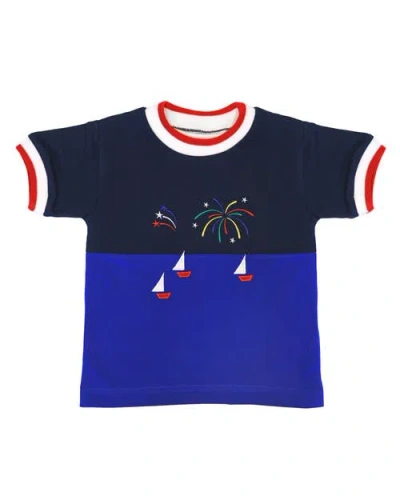 Florence Eiseman Kids'  Tshirt With With Boats And Fireworks In Multi