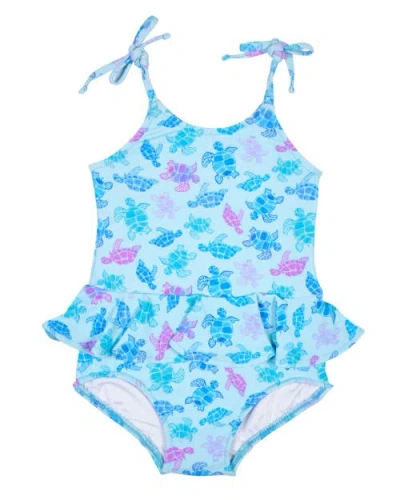Florence Eiseman Babies'  Turtle Print Skirted Swimsuit In Multi