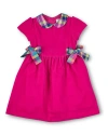 Florence Eiseman Velvet Dress With Side Bows In Pink