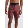 Florence F1 Airtex Gamma Water Repellent Board Shorts In Maroon Camo