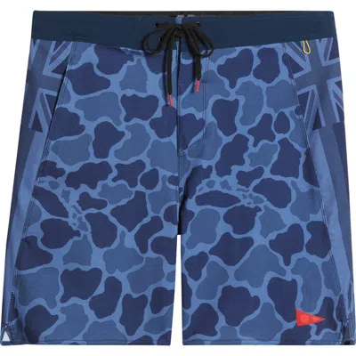 Florence F1 Pro Hawaii Camo Water Repellent Board Shorts In Blue