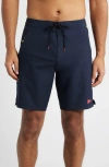 Florence Standard Issue Water Repellent Board Shorts In Department Navy