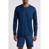 Florence Sun Pro Logo Long Sleeve Performance T-shirt In Dark Navy