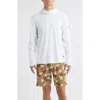 Florence Sun Pro Long Sleeve Hooded Max Upf Performance T-shirt In White