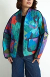 Florencia Davalos Marcia Reversible Jacket In Blue