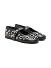 Florens Eyelet Ballerinas In Black
