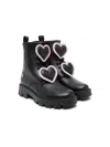 Florens Heart-patch Boots In 黑色
