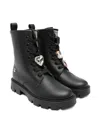 Florens Leather Lace-up Boots In Black