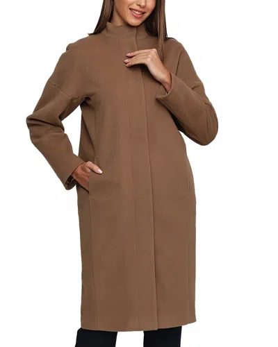 Florens Medium Wool & Cashmere-blend Coat In Brown