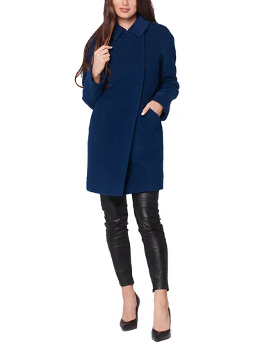 Florens Medium Wool-blend Coat In Blue