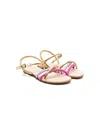 Florens Open-toe Leather Sandals In Gold