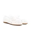Florens Rhinestone-detailed Ballet Flats In White
