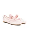 Florens Rhinestone-embellished Ballet Flats In Pink