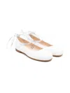 Florens Rhinestone-embellished Ballet Flats In White