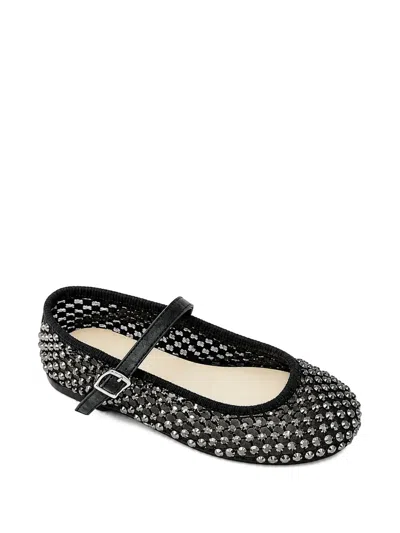 Florens Kids' Rhinestone-embellished Ballet Flats In Black