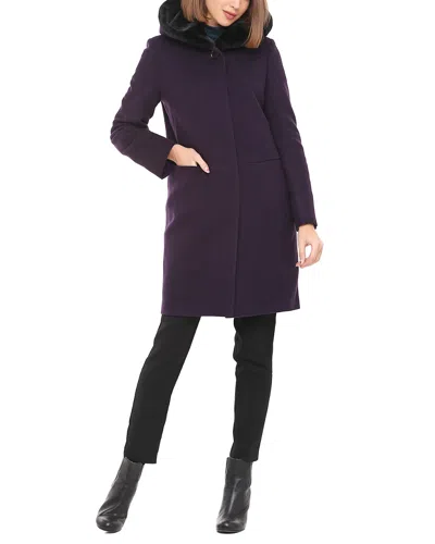 Florens Wool Coat In Purple