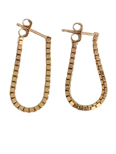 Florentis Jewellery Women's Gold Box Chain Earrings