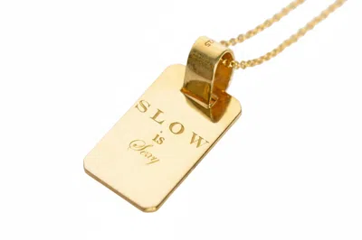 Florentis Jewellery Women's Slow Is Sexy Pendant - Gold