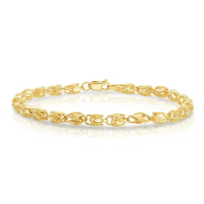Pre-owned Floreo 10k Yellow Gold 4.5mm Turkish Rope Chain Bracelet And Anklet In 7