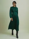 Florere Blouson Sleeve Midi Dress