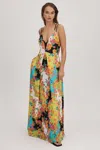 FLORERE FLORERE PRINTED DUAL STRAP MAXI DRESS