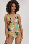 FLORERE FLORERE PRINTED DUAL STRAP SWIMSUIT