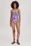 FLORERE FLORERE PRINTED RUCHED SWIMSUIT