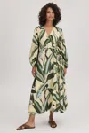 FLORERE FLORERE PRINTED WRAP MIDI DRESS