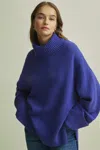 Florere Roll Neck Jumper In Bright Blue