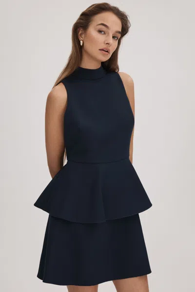 Florere Tiered Mini Dress In Navy