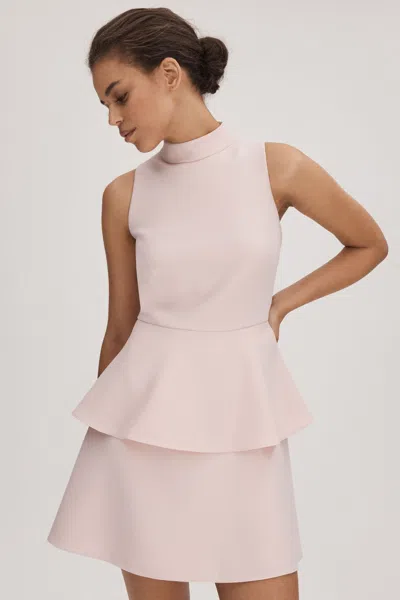 Florere Tiered Mini Dress In Pale Pink