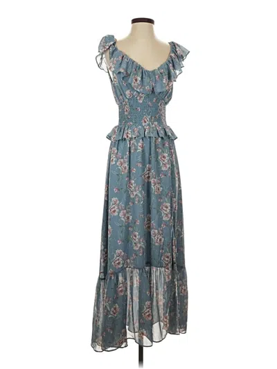 Pre-owned Floret Studios Casual Dress In Blue