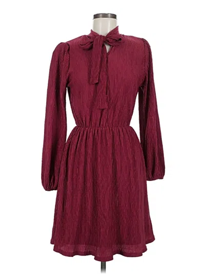 Pre-owned Floret Studios Casual Dress In Burgundy
