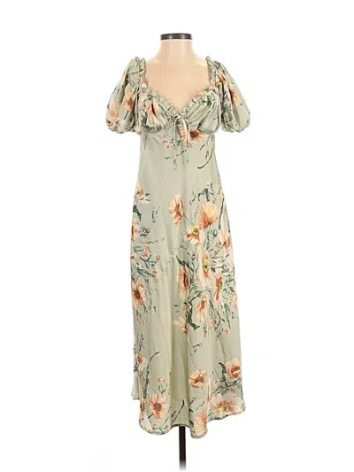 Pre-owned Floret Studios Casual Dress In Green