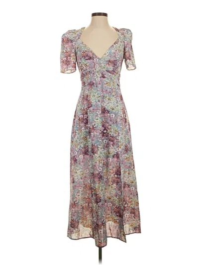 Pre-owned Floret Studios Casual Dress In Purple