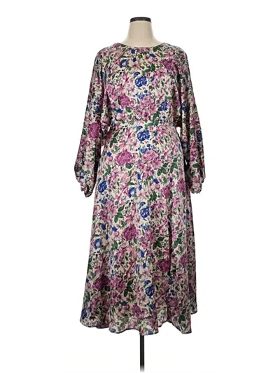 Pre-owned Floret Studios Casual Dress In Purple