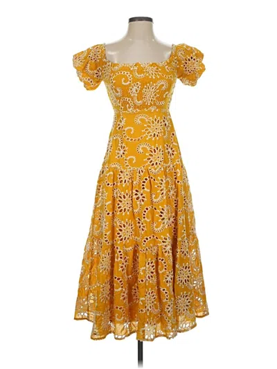 Pre-owned Floret Studios Casual Dress In Yellow