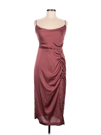 Pre-owned Floret Studios Cocktail Dress In Burgundy