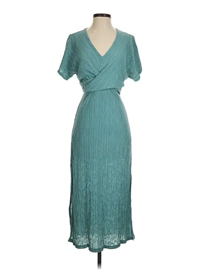 Pre-owned Floret Studios Cocktail Dress In Teal