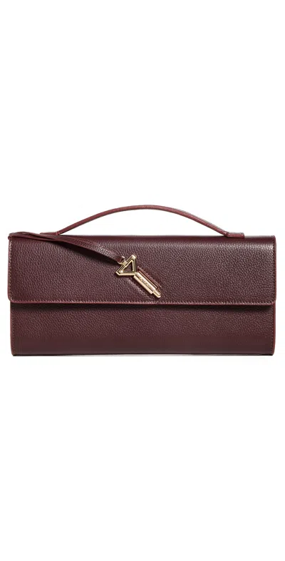 Florian London Anya Brown Clutch Bordo