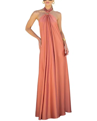 Florida Charlotte Solid Maxi Dress In Brown