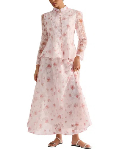Florida Clothing 2pc Blouse & Skirt Set In Pink