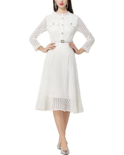 Florida Clothing Embellished Midi Dress In Neutral