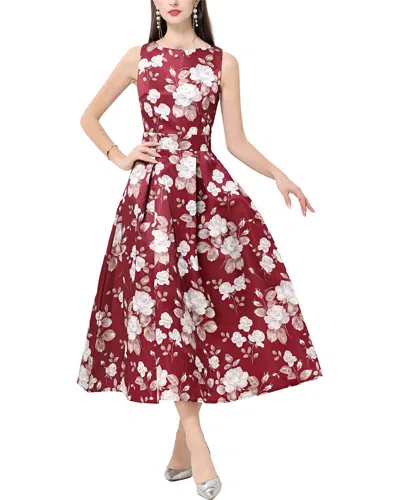 Florida Clothing Midi Dress In Burgundy