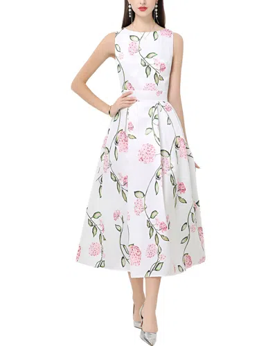 Florida Clothing Sleeveless Midi Dress In White