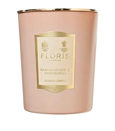 Floris Sandalwood & Patchouli Candle In Pink