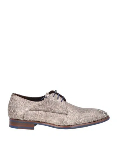 Floris Van Bommel Man Lace-up Shoes Bronze Size 9 Leather In Multi