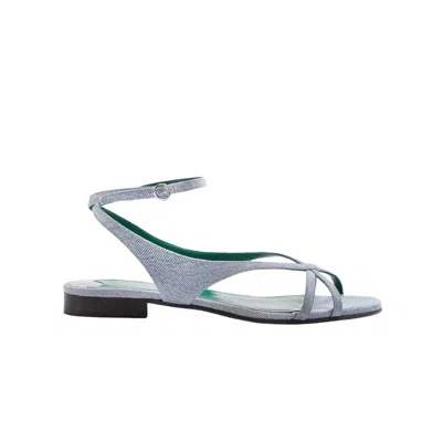 Florrie Women's Blue Matilda Vintage Denim Flat Sandal